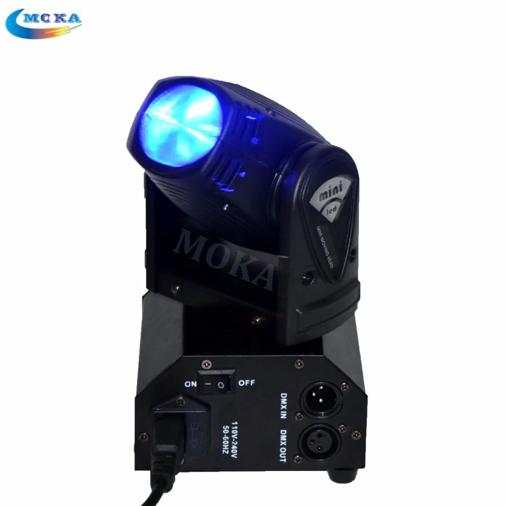 4 шт./лот LED Крытый dj свет светодиодный мини Moving Head 10 Вт головка перемещения луча лампы Новогодние украшения для дома, потолочные светильники