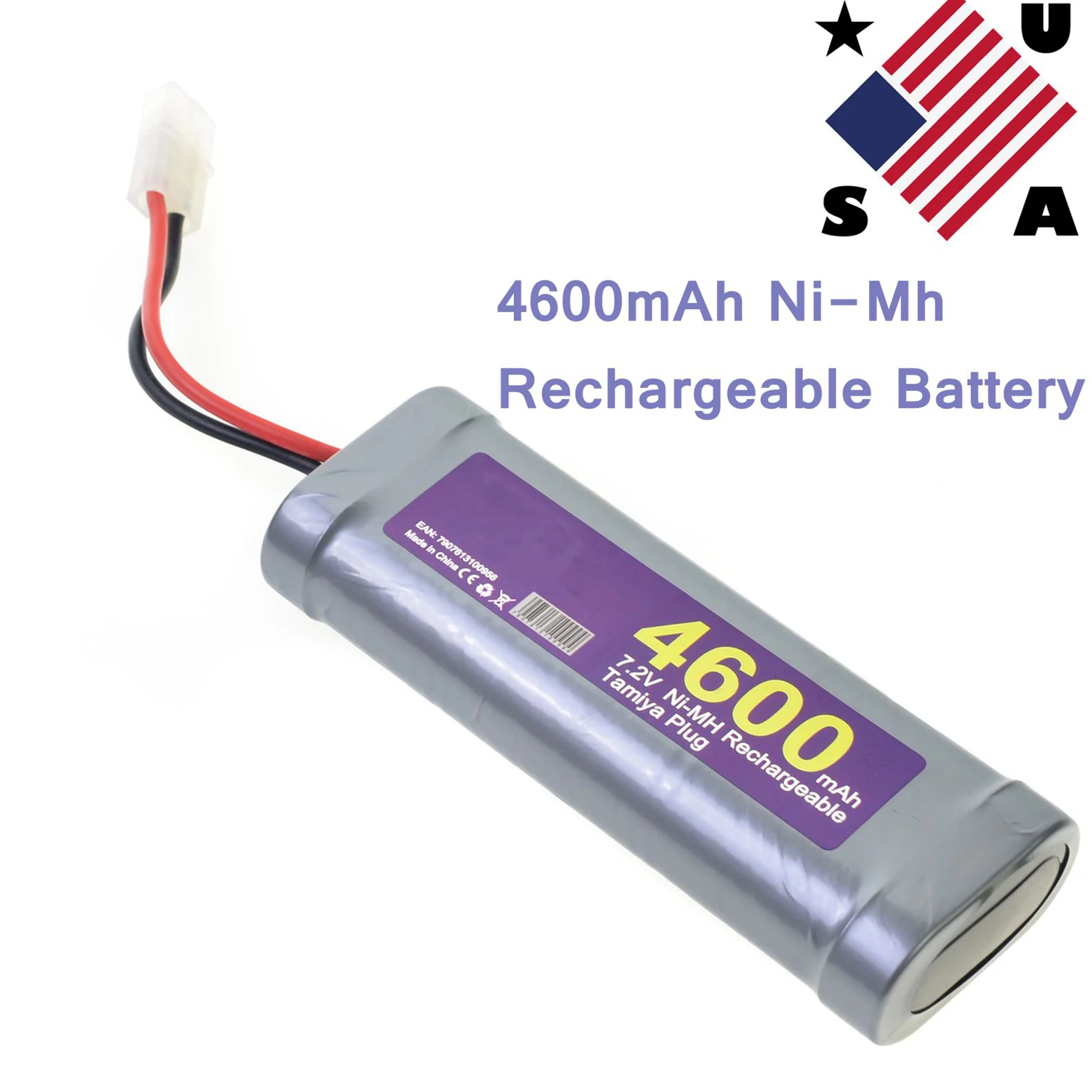 1-5 шт 7,2 V 4600mAh Серый перезаряжаемый аккумулятор NiMH Tamiya 1 x разъем RC