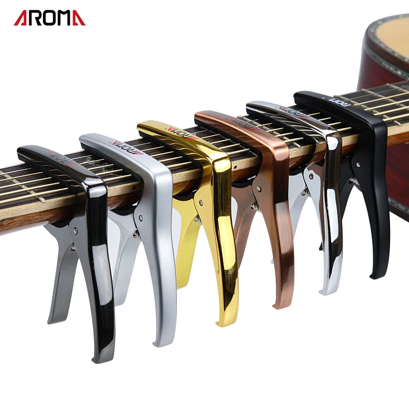 

Aroma Guitar Capo Unique Versatile Capo Metal Alloy Pin for Acoustic Classic Electric Guitarra Tuning Clamp Guitars Capo