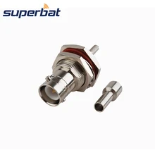 Superbat RP-BNC обжимной разъем(штырь) переборка уплотнительное кольцо разъем для кабеля RG316 RG179 RG178 1,13 мм 1,37 мм