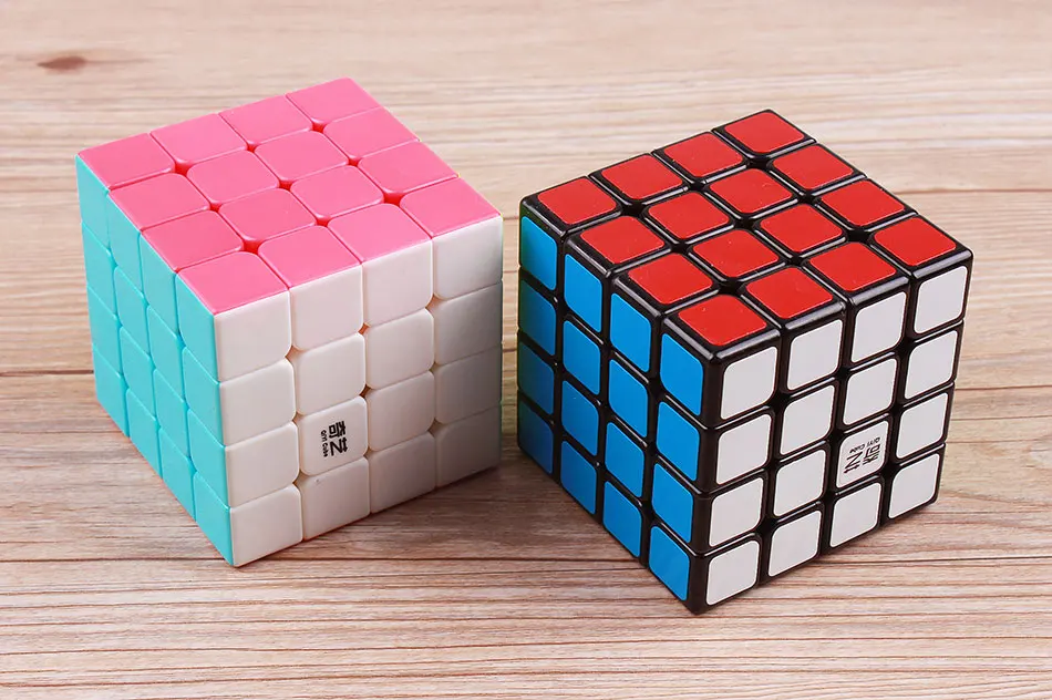 XMD QIYI Qiyuan 4x4x4 magic speed cube stickerless развивающие против стресса успокаивающий Головоломка Куб стикер ПВХ игрушки для детей