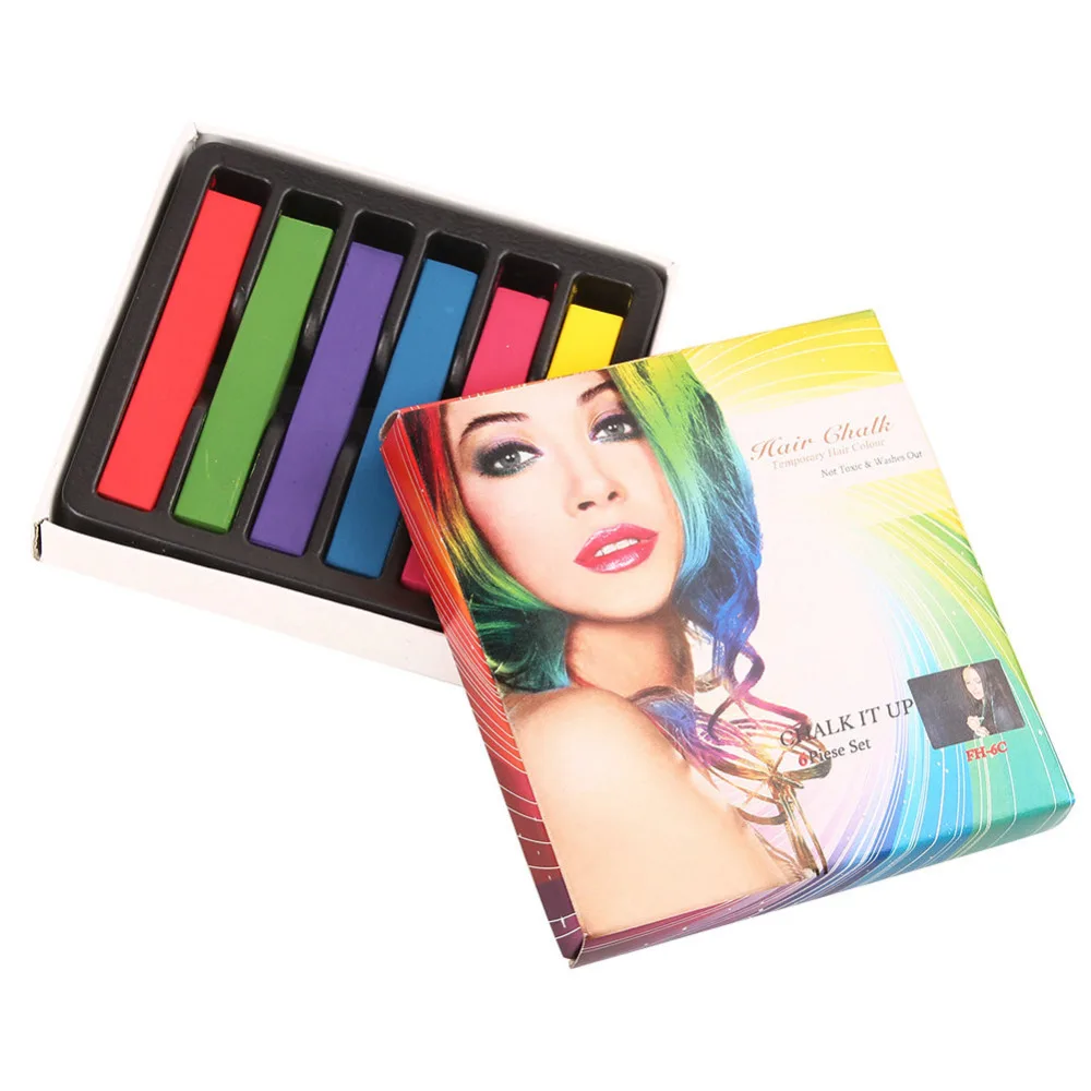 JKLONG 6 colors Hair Pins Hair Dyeing Hair Color Chalk Crayon Worldwide