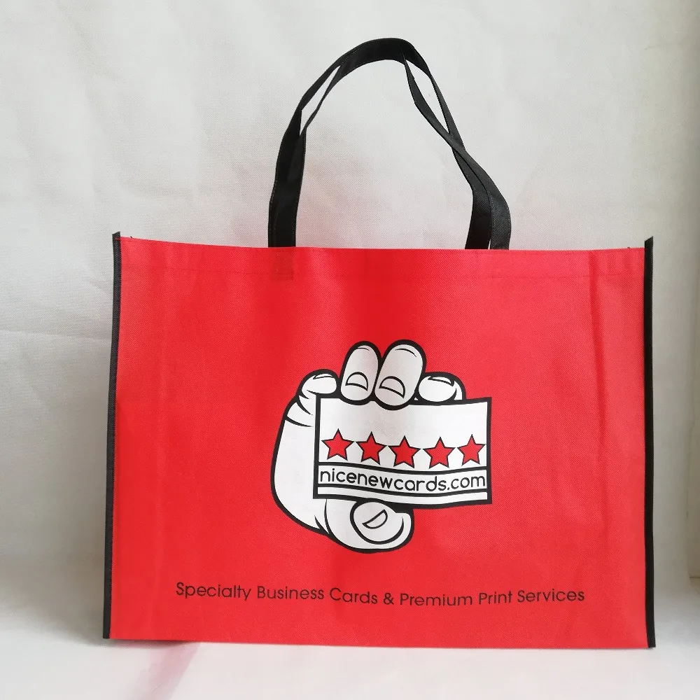 

1000pcs/lot Custom 50Hx40x18cm Logo Bags Non Woven Fabric Shopping Tote Bags Reusable Grocery Reusable Handbags for Cloth Shoes