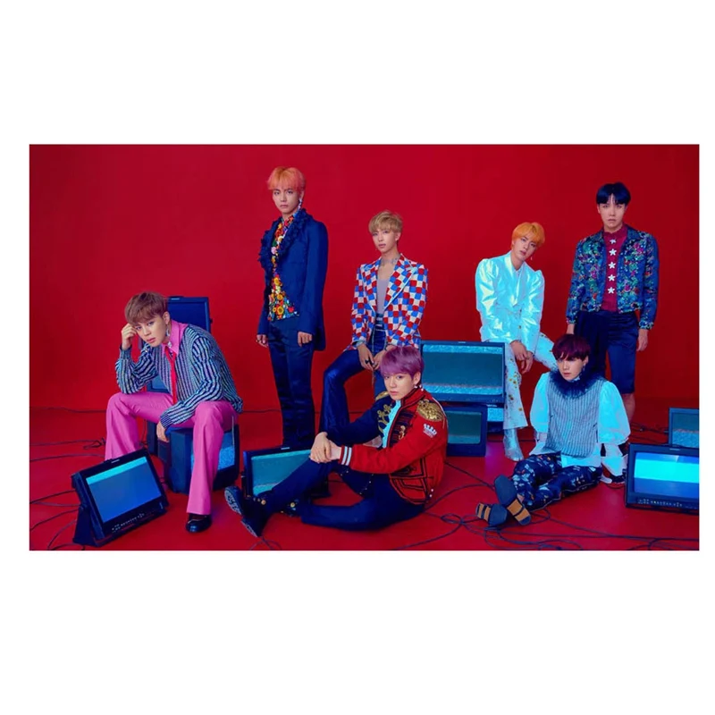 E Версия BTS LOVE YOURSELF ответ живопись свитки Настенный декор плакат наклейки на стену