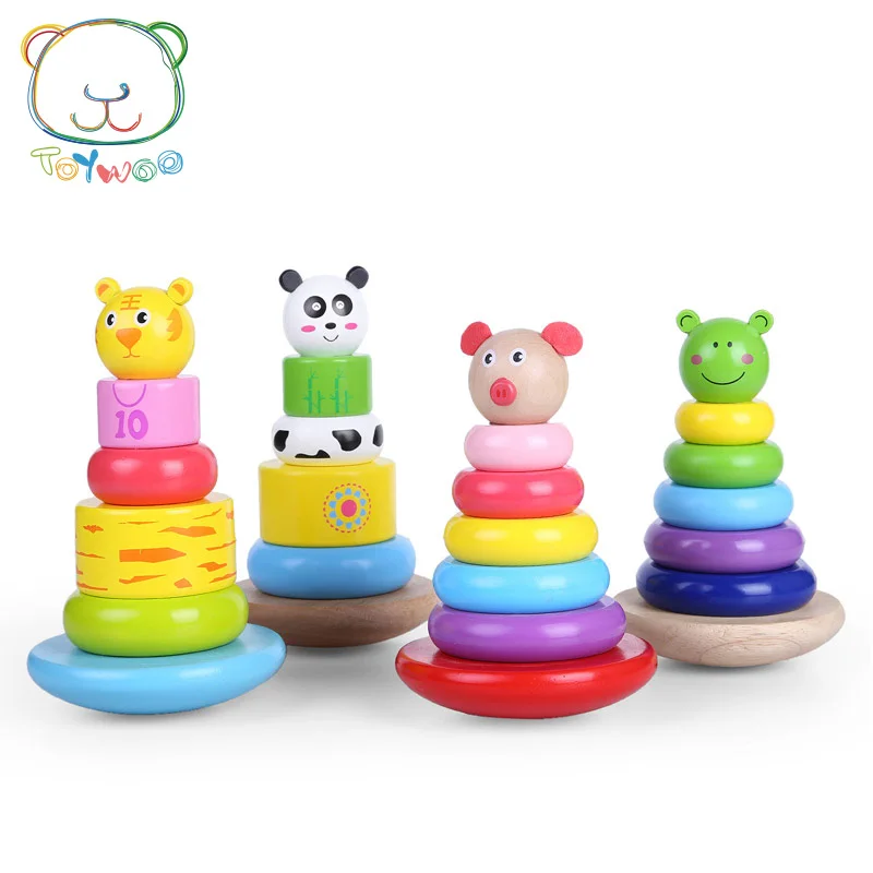 

[Toy Woo] Layers Stacked Tower Ferrule Tumbler Baby Early Childhood Educational Toys Grasping Movement Ability Developing