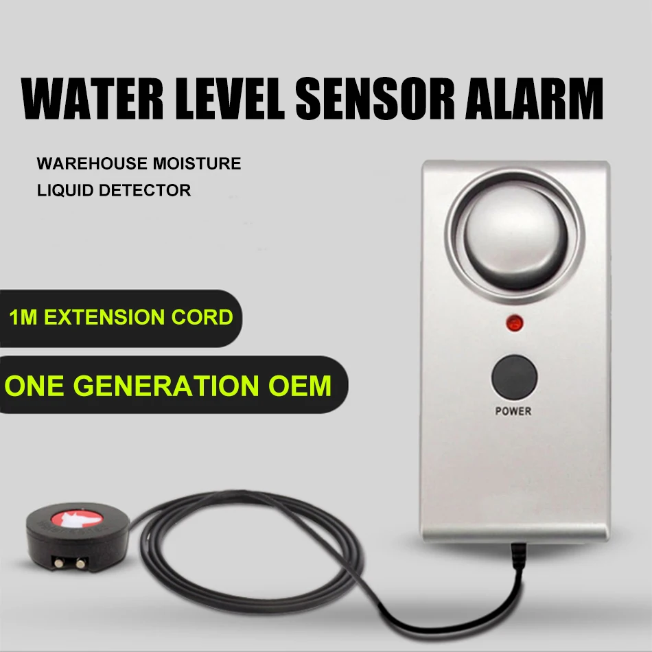 

SE-0111L Water Level Sensor Alarm Warehouse Moisture Proof Leak Detection Wireless Detector Fish Tank Kitchen Shower Room