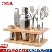 Шейкер для смешивания коктейля из нержавеющей стали, бармен, инструменты для смешивания мартини, бар, 1 комплект