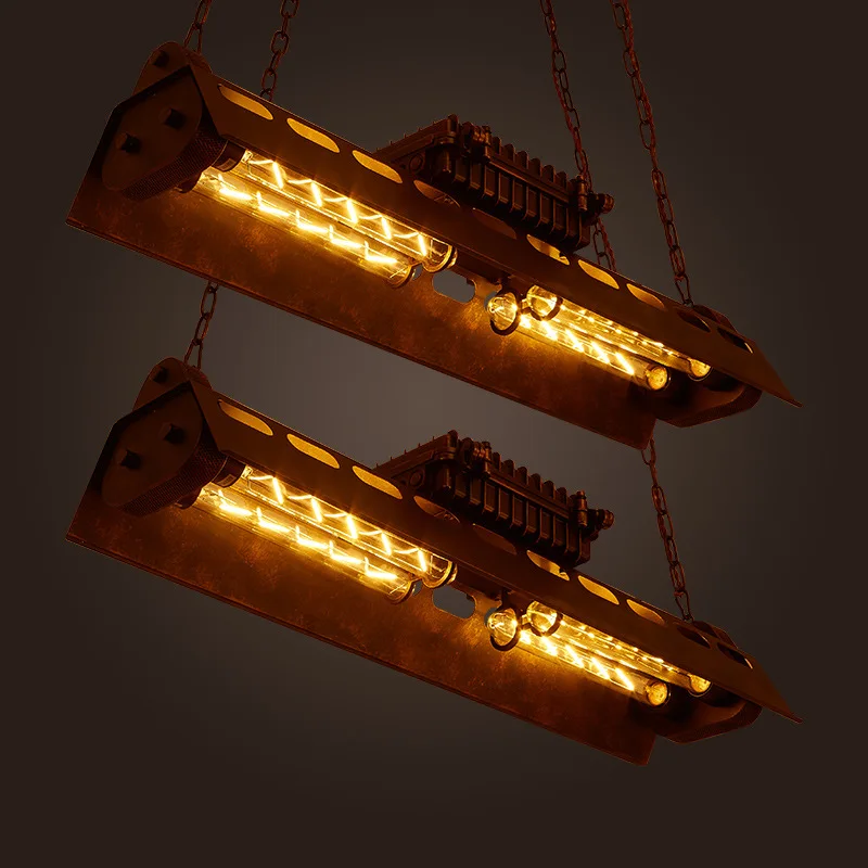 

JAX Retro bar Loft Industrial wind pendant lights nostalgia net cafe bar heavy metal wind lighs restaurant iron rectangular