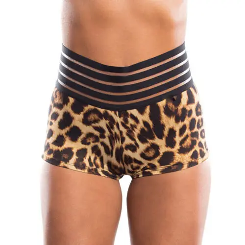 Новые стильные женские шорты для йоги леопардовые Лоскутные Спортивные шорты для йоги нижнее белье обтягивающие тренировочные с высокой талией модные горячие