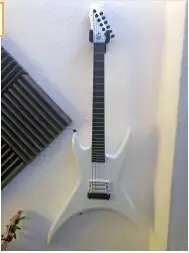 

unfinished STEALTH CHUCK SCHULDINER Tribute In White ;ebony fretboard with frets binding,custom logo;stain steel fret