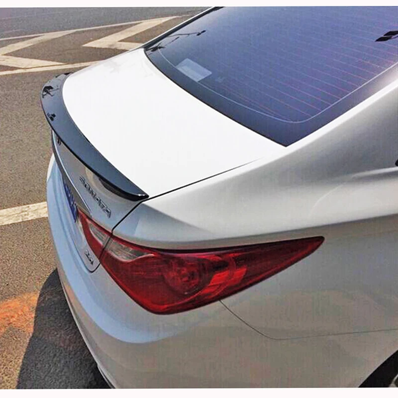 Для Hyundai Sonata Car Decoration 2011 2012 2013 АБС пластик краска цветной задний спойлер для