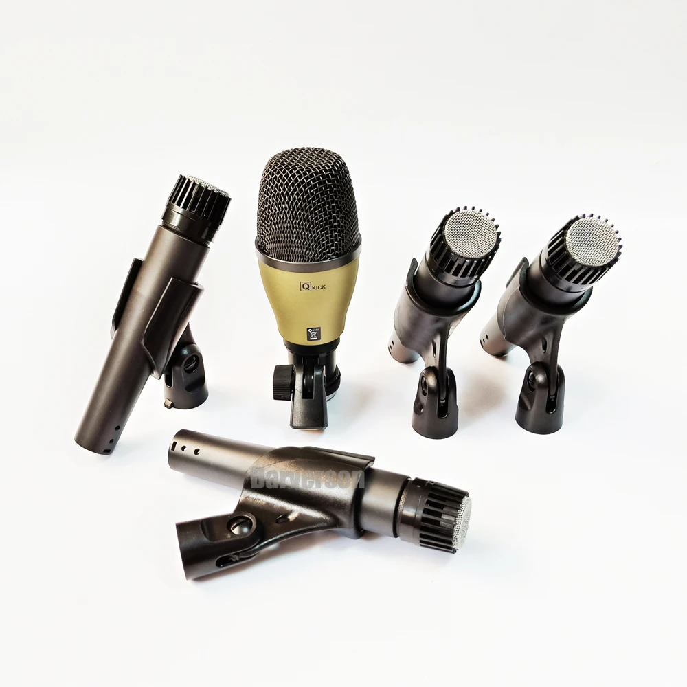 kick bass snare tom drum kit dynamic microphone