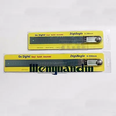  Digital Dial Angle Finder Ruler Protractor 0-360 Ruler Display Protractor Pivoting Arm 300mm Measur