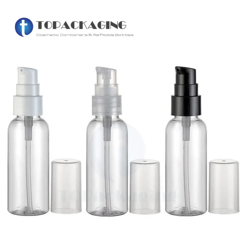 

30PCS/LOT-50ML Lotion Pump Bottle,Clear Plastic Cosmetic Container,Empty Shampoo Sub-bottling With Beak Top,Essential Oil Bottle