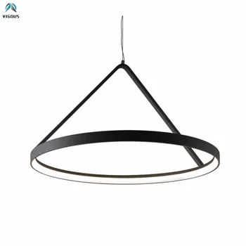 

Modern Simple Round Metal Led Dimmable Pendant Lights By Remote Control Dining Room Lustre Luminarias Ceiling Hanging Lamparas