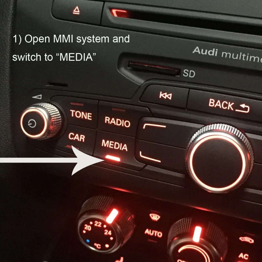 SITAILE медиа в AMI MDI к Bluetooth аудио Aux и USB Женский Кабель-адаптер для автомобиля VW AUDI A6 Q7 3ENG Late Than 2009