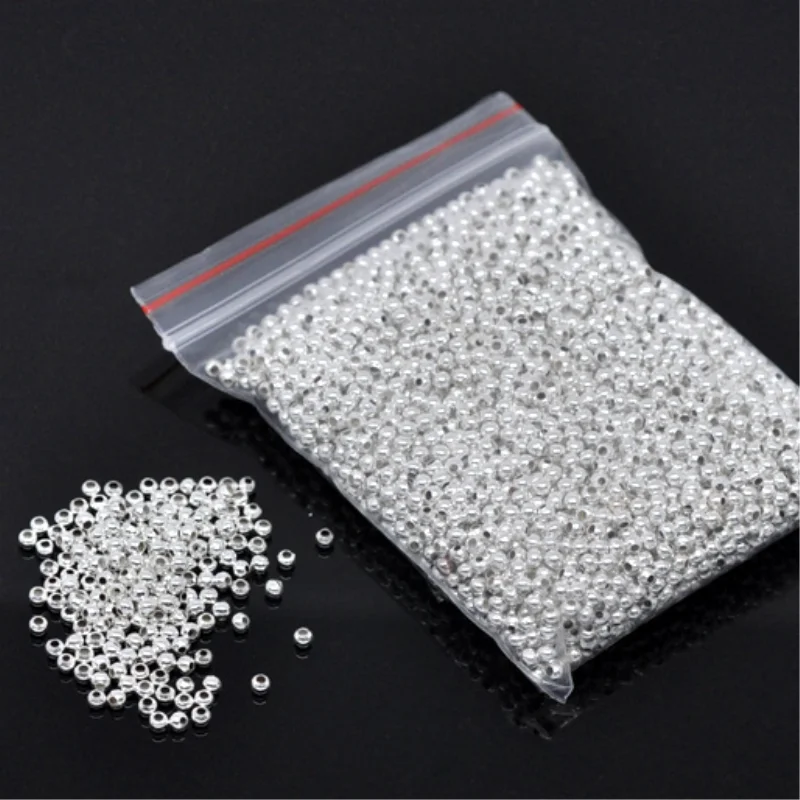 

Lovely Jewelry! 2000PCs Silver Plated Smooth Ball Spacers Beads 2.4mm (B00869)