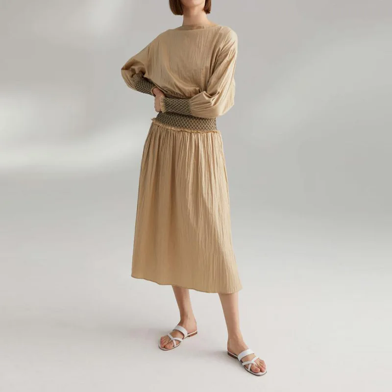 

Women Skirt and Top Pleated Waisted Bodice Top Skirt