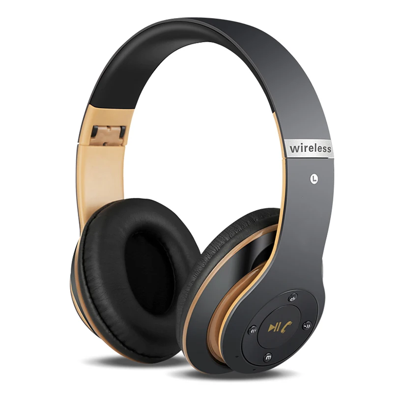 Bluetooth Headphones Wireless Stereo Headsets earbuds with Mic Support TF Card FM Radio for iPhone Samsung