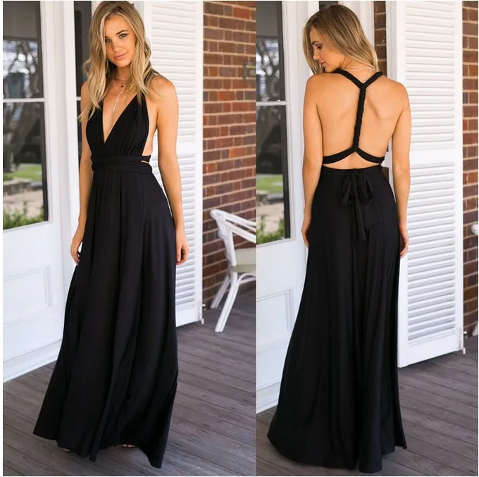 

2018 summer wear multi-rope cross strapless sexy bandage dress Bridesmaids Infinity Robe Longue Femme party dress