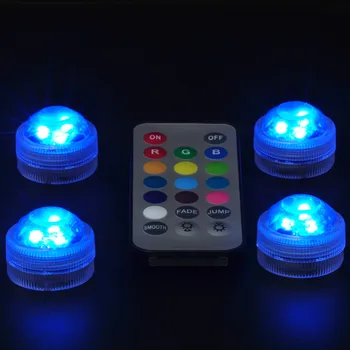 Kitosun 10 stks/1 Remote Waterdichte Dompelpompen LED Vakantie Decor Verlichting Zwembad Papieren Lantaarn Decor Verlichting Onderwater Base