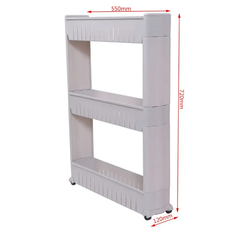 

New Multipurpose Shelf With Removable Wheels Crack Rack Storage Organizer For Bathroom Kitchen Accessories Kitchen Shelf 55x72cm