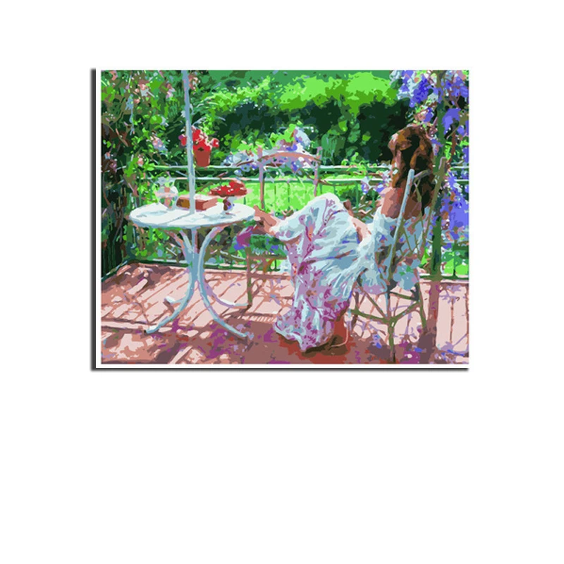 

Canvas Painting By Numbers Leisure Life DIY Digital Painting Modern Wall Pictures For Living Room Home Decoration Accessories HD