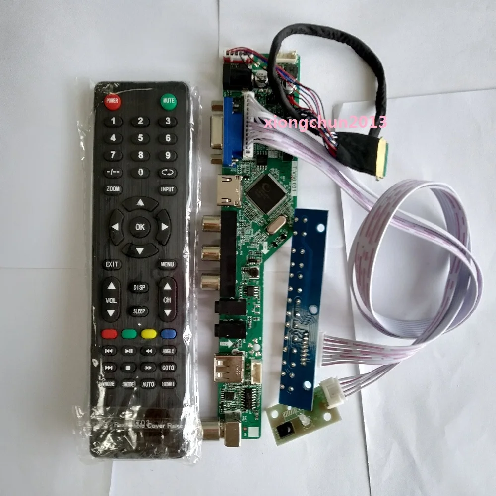 DIY Для LP156WH2 монитора экрана 40pin LVDS пульт VGA 15 6 &quotкомплект ЖК дисплея светодиодный HDMI USB контроллер платы
