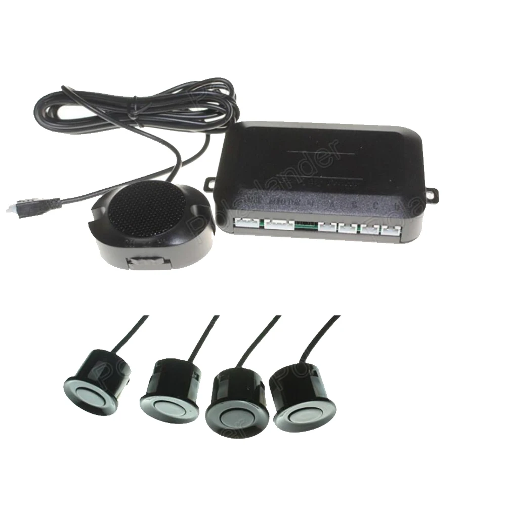 

Best selling 4 Sensors 22mm Buzzer Parking Sensor Car Reverse Radar switch System 12V 3 Colors Optional Sound Alarm Indicator