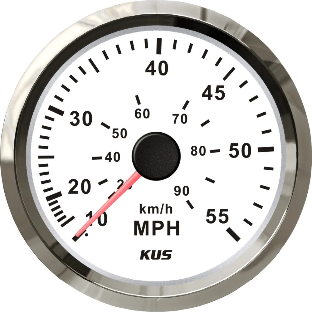 Best Price!!! 85mm speedometer speedometer test 0 55MPH white faceplate