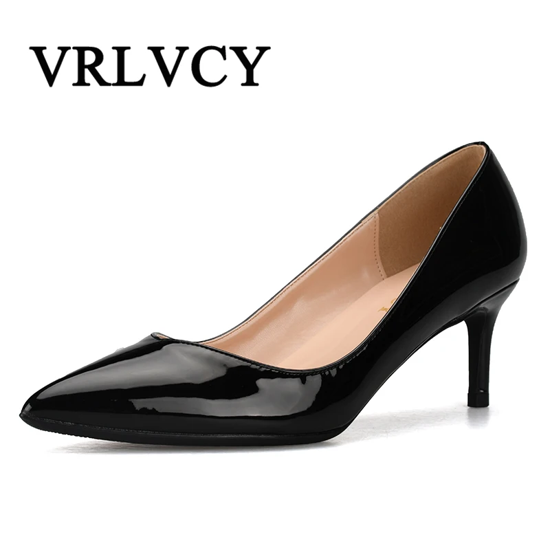 

6cm Pumps Plus Size 32-46 Party High Heel Pointed Toe Ladies Pumps Thin Heel Classic Black Sexy Wedding Shoes Women