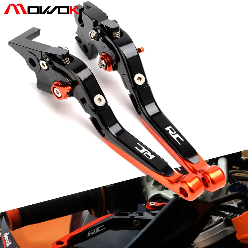 Motorcycle CNC Adjustable Foldable aluminum brake clutch levers For KTM