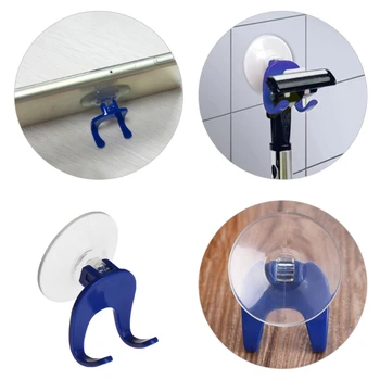 

1pc/2pcs/4pcs Razor Rack Bathroom Holder Shaver Super Suction Cup Adhesive Storage Wall Mount