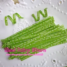 Крафт-бумага с надписью специально для Вас галстук для животных для упаковки подарков, зеленый галстук-шнурок, сумка Зажимы для галстука 1000 шт./партия