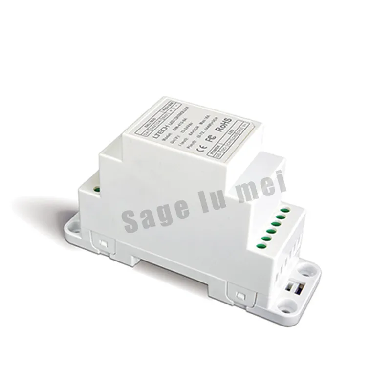 

Free shipping LTECH DIN-413-6A;DC12V-24V input CV DALI Dimming Driver Push Dim(DIN rail/Screw dual-use);6A*3CH MAX 18A output