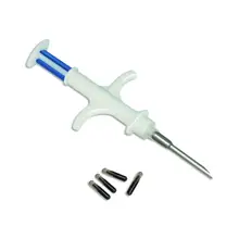 500 шт./лот 134,2 кГц ISO FDX-B, верхняя одежда для детей с рисунком собаки 2,12*12 мм ПЭТ микрочипы шприц-транспондер идентификации животных имплантируемые шприц для впрыскивания