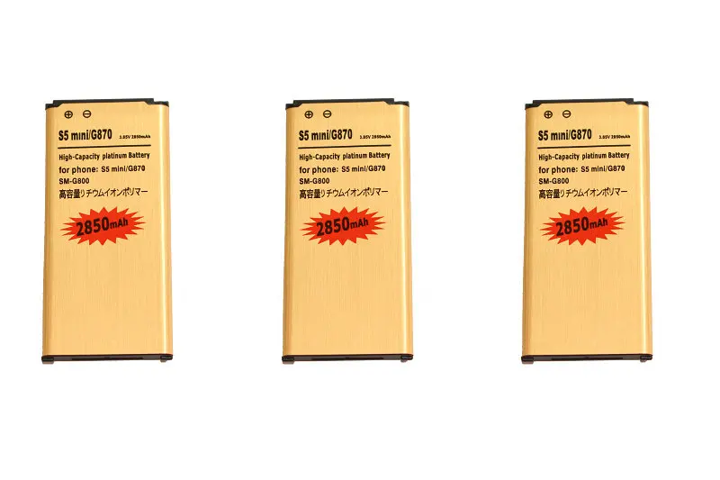 Seasonye 3 шт./лот 2850 мАч EB-BG800BBE Золотая сменная батарея для Samsung Galaxy SV Mini S5 mini G870 SM-G800F G800