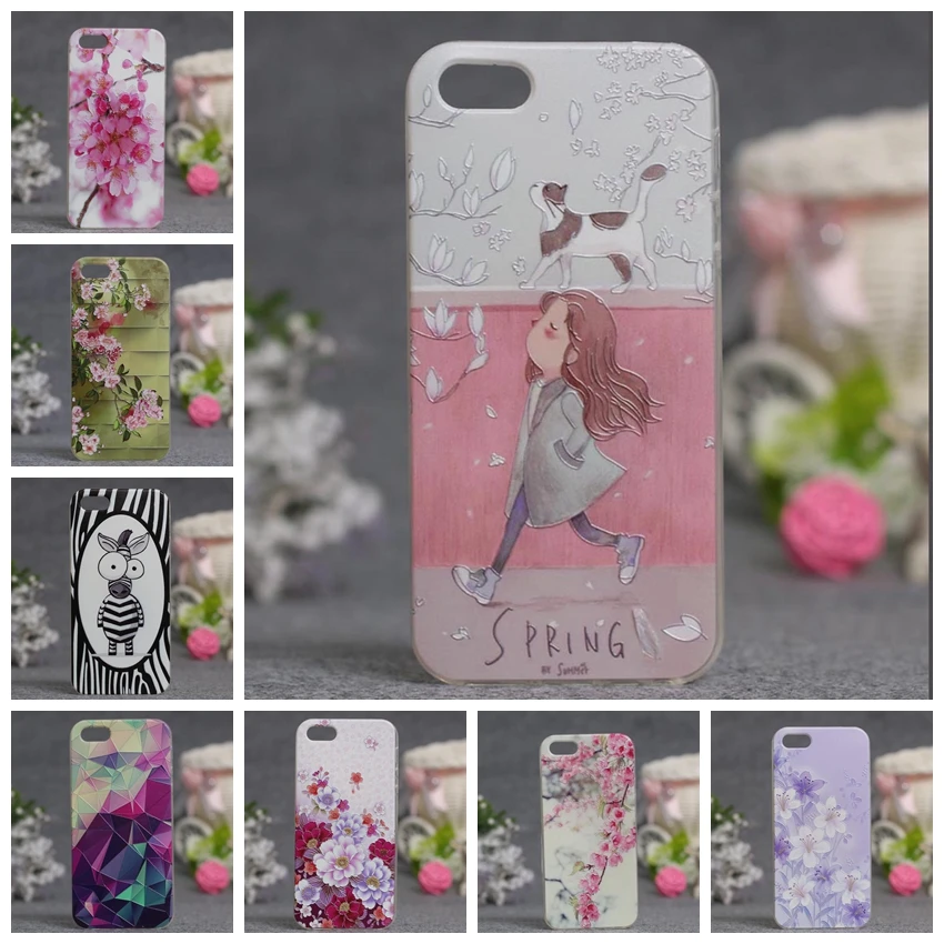 

3D Relief Coque For Iphone 5 SE 5S Case Silicon Soft TPU Back Cover For iphone 5S 5 Case luxury Case For iPhone 5 Cover Fundas