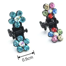 Красота Заколка-пряжка Хрустальный цветок мини коготь пряди на клипсах зажим для волос аксессуары для волос приспособления для кос 12 шт для женщин и девочек