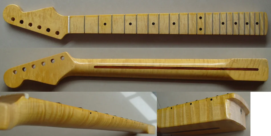 

Free shipping FD flamed maple guitar neck one piece maple