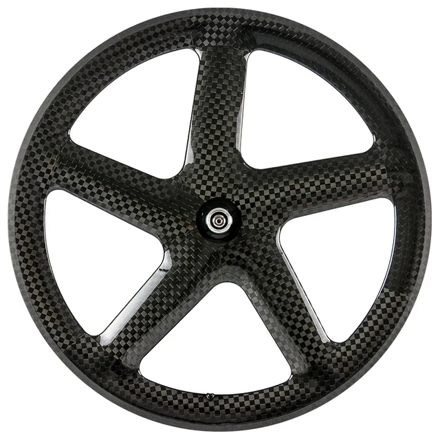 Cheap fixed Bicycle 5 spokes Road bike carbon wheels spokes wheelset clincher 700C carbon wheel Road bicycle wheel free shipping