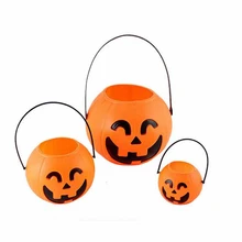 1pc Mini Halloween Festival Lantern Pumpkin Candy Jar Kids Trick Treat Sweet Candy Carry Holder Jar