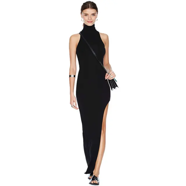 turtleneck long gown