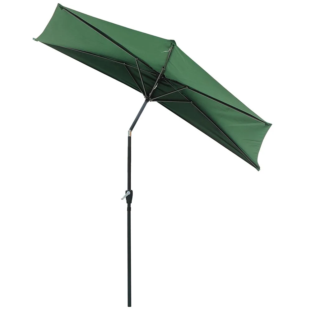 Yescom 10ft Green Outdoor Patio Half Umbrella Cafe Wall Balcony Door 5 Ribs Tilt Aluminum Sun Shade Patio Umbrellas Bases Aliexpress