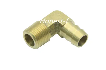 

90 Deg Elbow Brass Barb Fitting 1/2" Hose Barb x 3/8" Male NPT Thread Fuel Boat