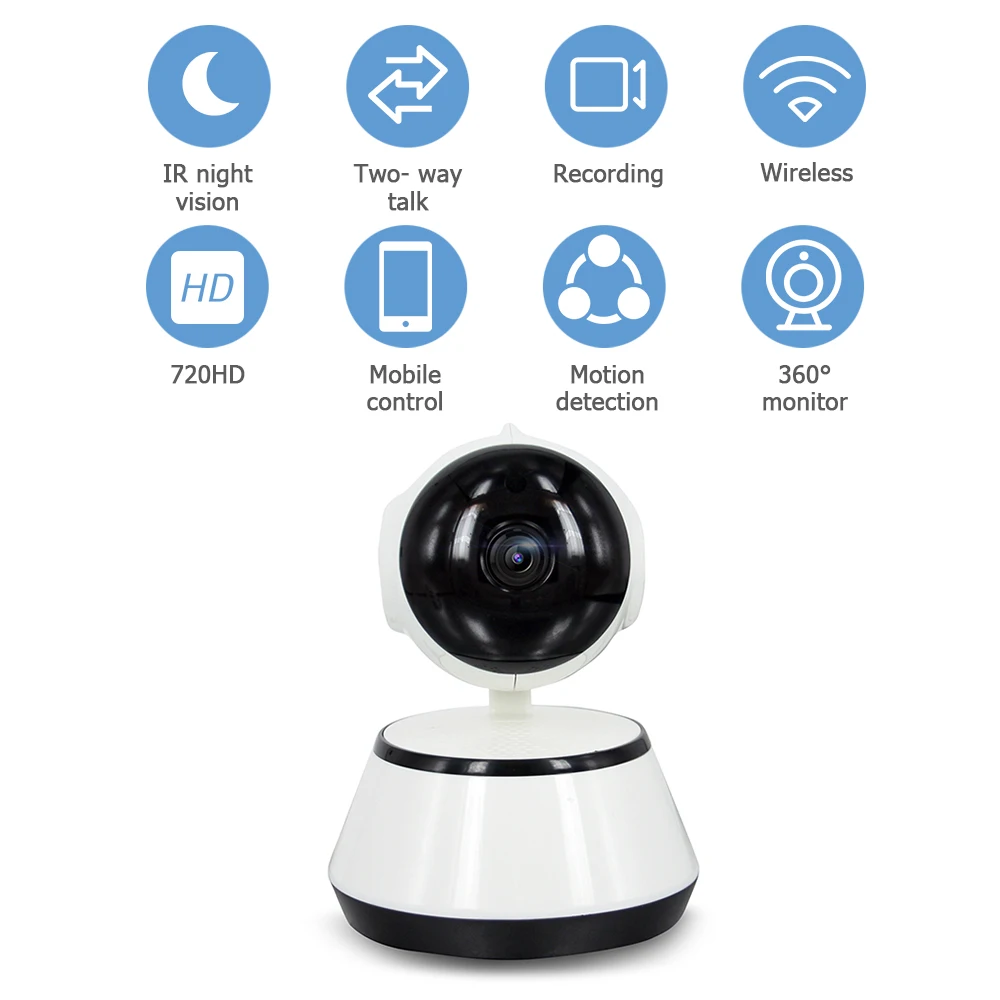 720P HD Wifi мини Ip Беспроводное управление через приложение ИК камера ночного