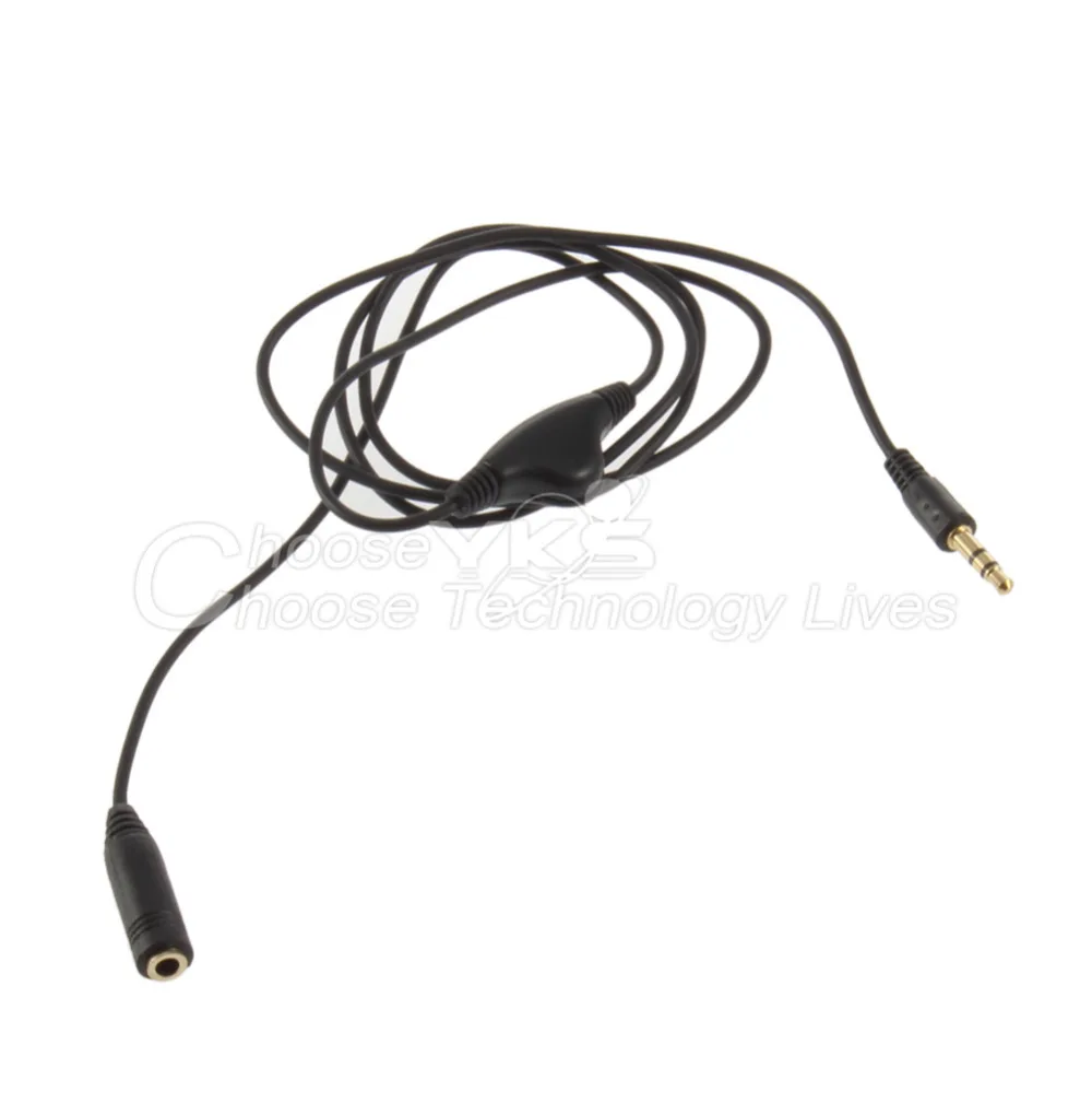 

3.5mm M/F 1M Audio Extension Stereo Headphone Cord Cable with Volume Control