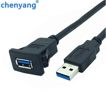 

Snap in USB 3.0 A Male to female Panel Mount Extension Cable