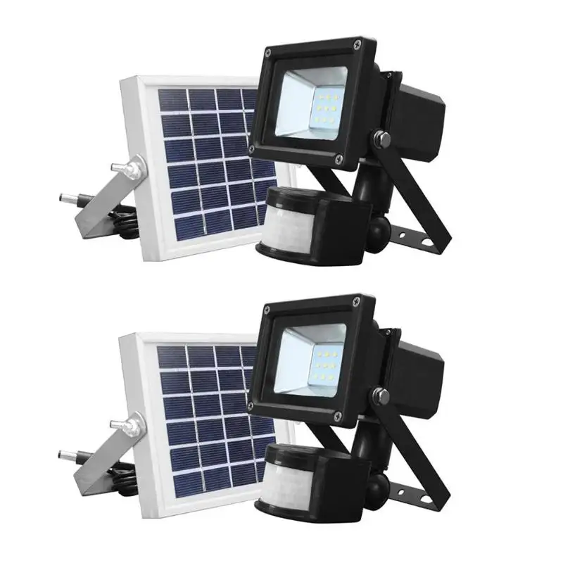 

9 LED Solar Light Solar Motion Sensor Lamp Waterproof Outdoor Flood Light for Garden Pathway Security Wall Lamp White/Yellow