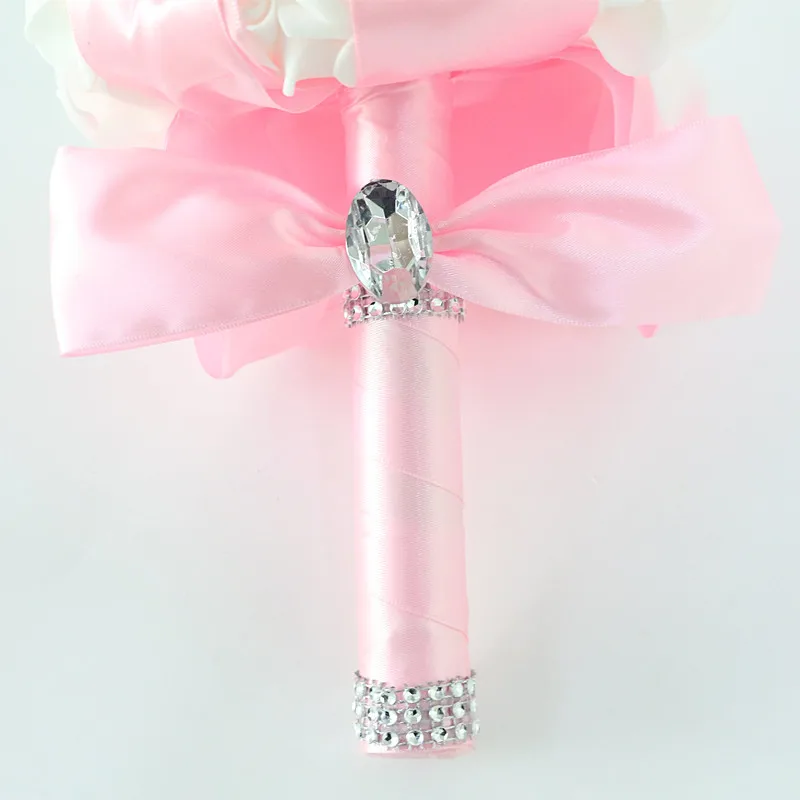 Flone Artificial Wedding Bridal Hand Holding Bouquet Bridal Bridesmaid Rose Flowers Fake Flower Party Home Decor Floral (16)